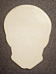 SKULL - WHITE ON TRASPARENT - STICKER/ADESIVO /Metal/Punk/Teschio/Ultras /Nabat - Picture 1 of 1