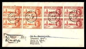 MayfairStamps St. Kitts 1945 Victory Day 2 Blocks Cover aar_88707 - Picture 1 of 2