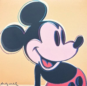 ANDY WARHOL  - Mickey Mouse - signed, numbered edition 266/2400, 60 x 60cm, CMOA - Picture 1 of 4