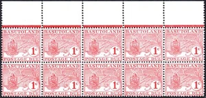 Basutoland Postage Dues 1964 1c carmine, block of 10, SG.D9, UM, cat.£65 - Picture 1 of 1