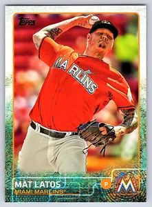 2015 Topps Series 2 Base # 467 Mat Latos - Miami Marlins - Picture 1 of 2