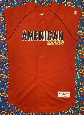Rare Vintage Majestic 2000 MLB All Star Texas Rangers Ivan Rodriguez Jersey Cover