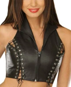 Ledapol - genuine leather jacket with crop laces in various colors - Picture 1 of 4