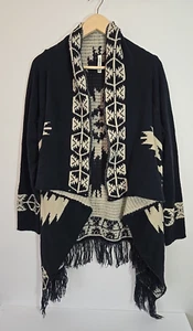 Cárdigan suéter para mujer Leshop azul crema estampado azteca talla M/L - Imagen 1 de 12