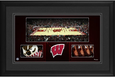 Wisconsin Badgers Framed 10x18 Kohl Center Panoramic Collage Cover