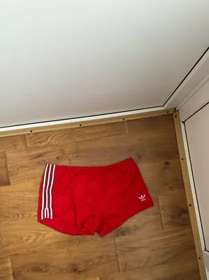 Vintage 1970's Adidas West Germany Trefoil Nylon Sprinter Shorts Sz D6 - Image 1 of 4