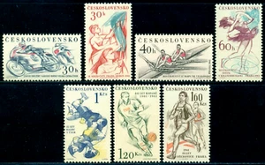 Tschechoslowakei 1961 Sport, Rugby, Motorradrennen, Fußball, Skaten, 1244, postfrisch - Bild 1 von 2