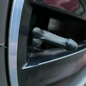 4X Custom Novelty Penis Dick Willy Tyre Valve Dust Caps Uni Fit Dustcap Car Bike - Picture 1 of 4