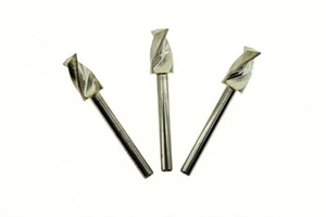 Broca de enrutador de molino de extremo 3 piezas FR4 CNC espiral 2 flauta vástago de 1/8" 3 piezas - Imagen 1 de 1