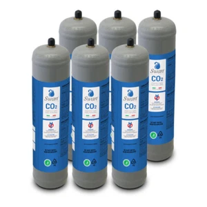 BOMBOLA CO2 E290 USA E GETTA 600 GRAMMI ALIMENTARE PER GASATORI ACQUA 6 PZ - Afbeelding 1 van 3