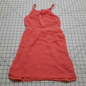 Old Navy Kids Coral Sun Dress Size 8 Medium Lined Spaghetti Straps - Picture 1 of 8