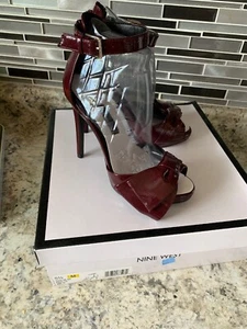 Nine West Womens Bellen Wine Color Heel Size 5.5 New In Box - Picture 1 of 11
