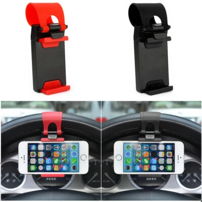 Car Truck Steering Wheel Mobail Phone Holder Handlebar Clip Bike Mount Bracket - Image 1 of 4