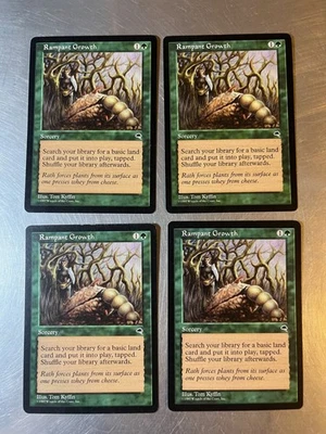 4x Rampant Growth 1997 Tempest Magic Cards LP Condition Playset - Image 1 of 2