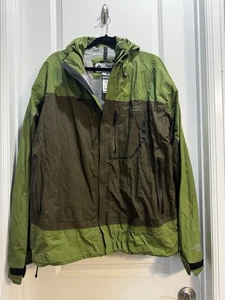 COLUMBIA TITANIUM Nylon REGENJACKE grün XXL Kapuze Achsel zu Achsel 29" - Bild 1 von 7