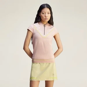 Sz S -adidas by Stella McCartney TRUENATURE Women's Golf Polo Shirt, Vapour Pink - Picture 1 of 6