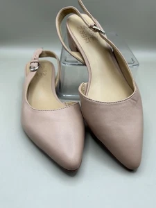 Naturalizer Banks Womens Slingback Pumps Flats Leather Pink Size 4M - Picture 1 of 7