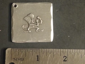 Wendell August Forge Fighting Irish small aluminum tag 1.5" square - Picture 1 of 4