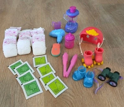 Baby Alive Accessories Clothes Lot  Bottles Food Diapers Hair Access Skates Shoe - Image 1 of 4