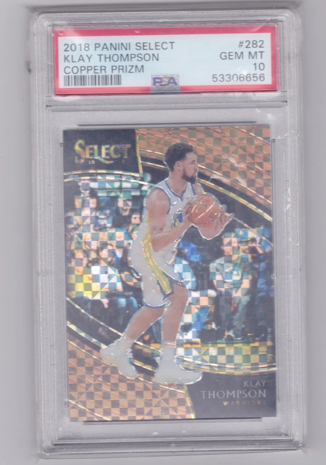 2018-19 Panini Select Courtside Prizm COPPER /60  Klay Thompson #282 PSA 10 Dubs - Image 1 of 1