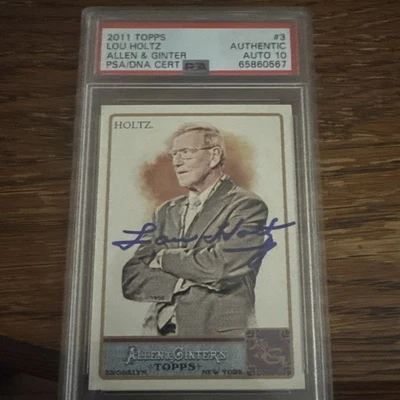 2011 Topps Allen & Ginter's - Lou Holtz #3 ON Card Auto - Image 1 of 2