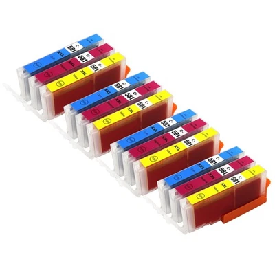 12 Ink Cartridges for Canon PIXMA TR7650 TS6350 TS8151 TS8350 TS9551ca - CMY Set - Image 1 of 4