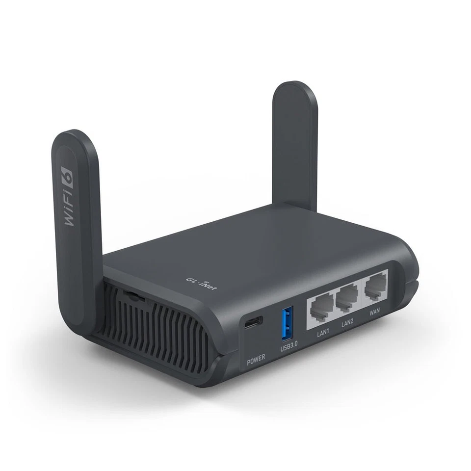 GL-AXT1800 Pocket-Sized Wi-Fi 6 Gigabit Travel Router Slate AX - Image 1 of 1