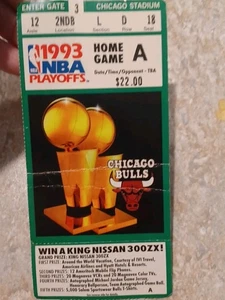 1993 Chicago Bulls NBA Playoff Ticket Stub Home Game A - Jordan 35 Punkte - Bild 1 von 3