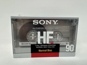 Sony HF Type I 90 Minutes Blank Cassette Tape New Sealed - Picture 1 of 7
