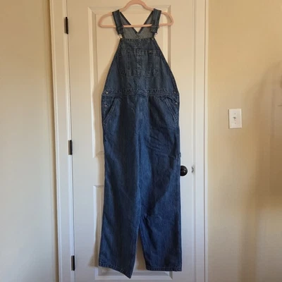 Craftsman Bib Overalls Mens 36x32(31) Blue Denim Carpenter Workwear Utility Tool - Image 1 of 4