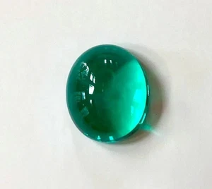 Superb Green Color 12.5Ct Natural SapphireCertified Round Cabochon LooseGemstone - Picture 1 of 6