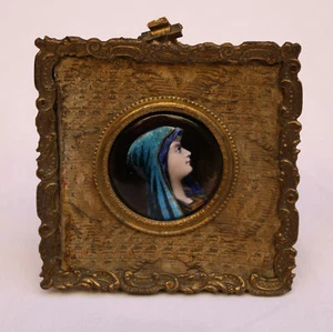 "MAGNÍFICA PINTURA FRANCESA ESMALTADA A MANO 19C EN METAL ""FIRMADA"" - Imagen 1 de 5