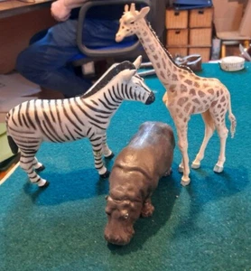 Vintage Kunststoff Tiere x 3 - Bild 1 von 6