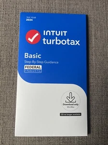 Turbotax 2024 Basic Federal + E-File for Win/Mac Fast Shipping - Picture 1 of 2