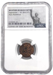 Imperio Romano de Occidente, Valentiniano I, AD 364-375 AE3 (Nummus) - NGC Antiguos - Imagen 1 de 6