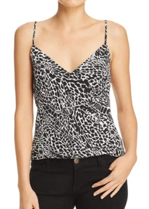 $159 FRAME Black & White Animal Print SILK Cami Camisole TOP * S ~ PRISTINE - Picture 1 of 6