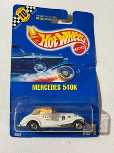 HOT WHEELS MERCEDES 540K #134 WHITE 9592 MATTEL 1990 SEALED NEW - Picture 1 of 3