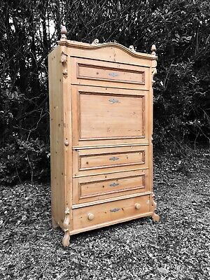 Vintage Pine Hall Cupboard Children’s Wardrobe Armoire - Price Includes Painting • 1324.29£