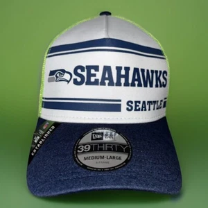 Gorra Seattle Seahawks NFL New Era 39Thirty Talla M/L Malla Verde Sobre el Campo Nueva con Etiquetas - Imagen 1 de 6
