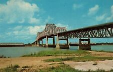Baton Rouge Louisiana LA Mississippi River Bridge Postcard