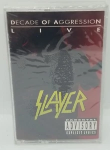 SLAYER Cassette Tape 80s 90s Metal DECADE OF AGGRESSION LIVE Cassette 2 Sealed! - Picture 1 of 2