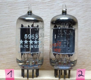 Par: GENERAL ELECTRIC 5963 | Más del 100% ✅ Tubo equilibrado NOS NUEVO EN CAJA (12AU7 ECC82) - Imagen 1 de 13