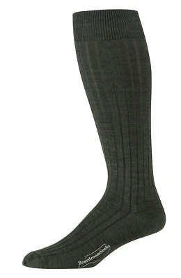 Calcetines de vestir para hombre sobre la pantorrilla, calcetines acanalados hasta la rodilla de lana merino Foto 1 de 4