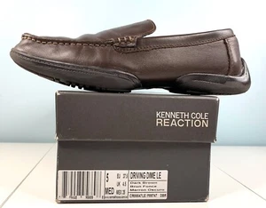 **Kenneth Cole Reaction Driving Dime Loafers - Boys Size 5 M - Dark Brown - Picture 1 of 10
