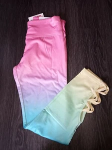 Girls justice strappy rainbow ombre legging size 6 new - Picture 1 of 3