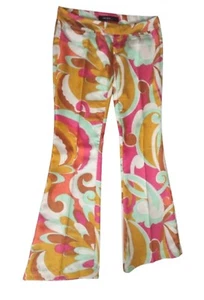 Vintage Y2K Style Miss Sixty Retro Hippie Wide leg Psychedelic Pants Avant Garde - Picture 1 of 5