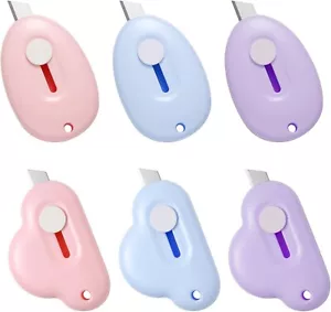 6pcs Mini Cloud Box Cutter, Portable Art Utility Retractable Knife Ceramic Pocke - Picture 1 of 8