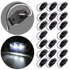 20pcs 2.5'' Clearance LED Light Smoke Cover Side Marker Truck Trailer White Led - Bild 1 von 6