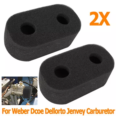Foam Sock Air Filter Double Trumpets For Weber Dcoe Dellorto Jenvey Carburetor - Image 1 of 4