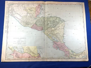 Mapa 1906 Centroamérica 28" x 20,5" histórico, cambios de nombre del país - Imagen 1 de 24